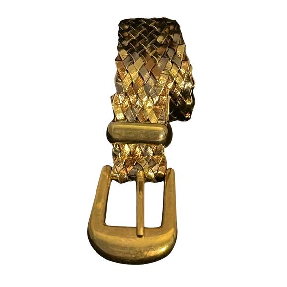 Vintage 90s Metallic Braided Belt for Women - Picture 5 of 5